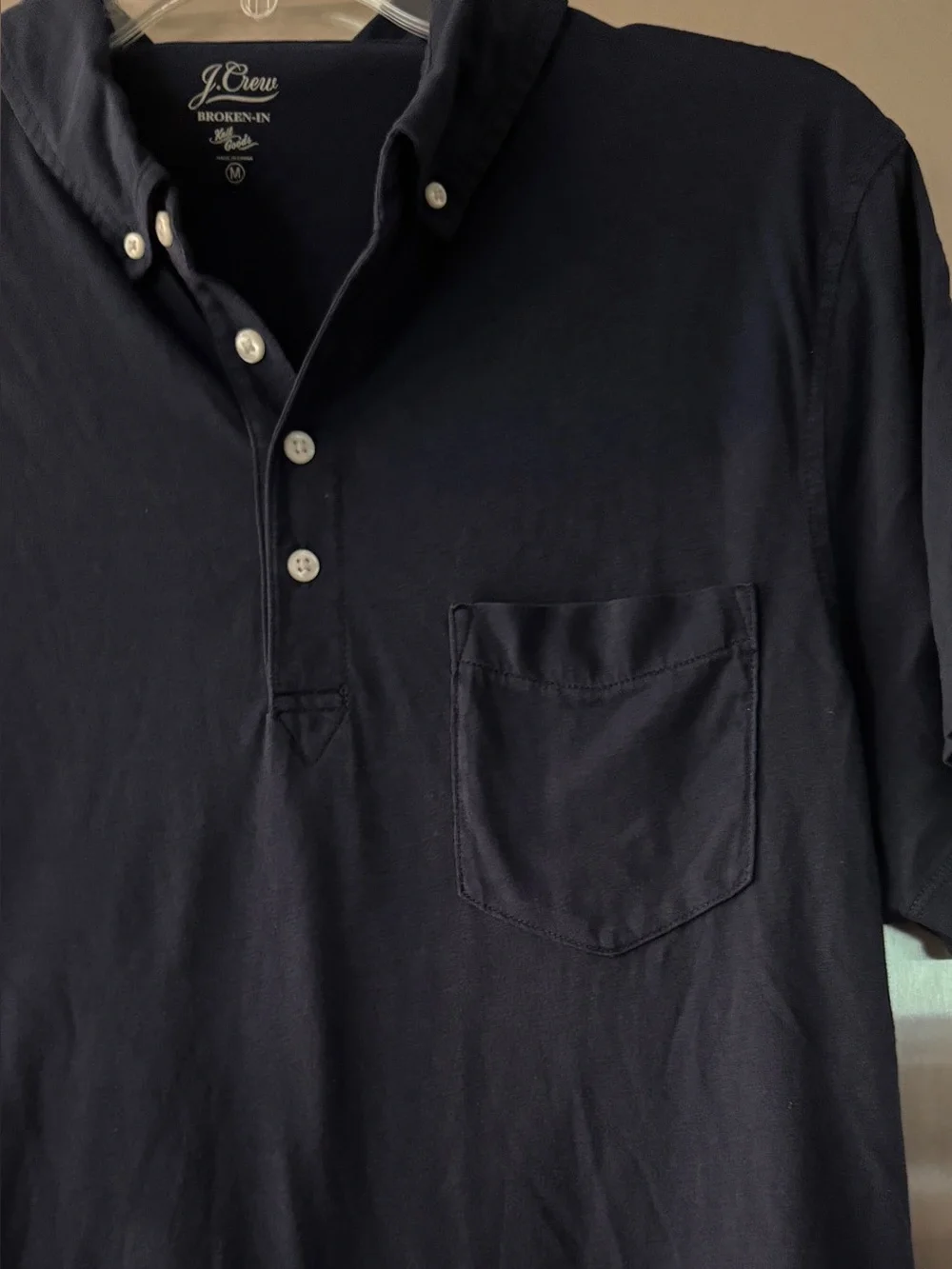 J. Crew Men’s Navy Broken-In Polo. Size M.  A+ Condition. Very soft! Retail $79.